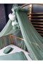 Embroidered Muslin Sleeping Set - 100X150 cm Duvet Cover, Pompom Mosquito Net, Tulle and Apparatus - 8