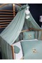 Embroidered Muslin Sleeping Set - 100X150 cm Duvet Cover, Pompom Mosquito Net, Tulle and Apparatus