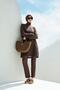 Esila Textured Fabric Brown 5 Piece Full Hijab Swimsuit Set 5067