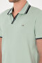 Men's Slim Fit Collar Water Green T-Shirt 50306872-Vr048 - 7