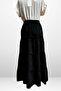 Women's Elastic Waist Layered Muslin Long Skirt - 4