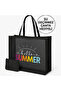 Summer Sandproof Transparent Mesh Women's Beach Bag with Small Wallet Gift - 3