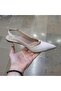 Women's 5 cm Thin Heel Galvanized and Stone Detailed Open Back Stiletto Mold Shoes - 2