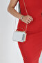 Quality Metal Hand and Shoulder Gold & Silver Detailed Evening Bag - 3