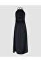 Women's Halter Neck Strap Halter Sleeve Viscose Dress - 5