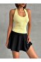Women's Daffodil Yellow Scuba Halter Neckline Halter Top - 2