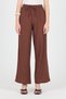 Coffee Cotton Elastic Waist Wide Leg/Loose Leg Trousers 4754A - 3