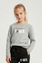 Round Neck Power Printed Girl's Bottom-Top Set - 2