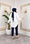 قميص نسائي بغطاء مزخرف من القماش مقاس 80 سم - 6