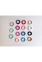 Wooden Mini Ring Mixed Color - Pacifier Hanger (15Pcs)