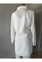 Women's Zippered Summer Thin Hijab White Cardigan Shirt - 4