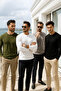 Men's Black-White-Grimelange-Khaki 4-Pack Basic Long Sleeve T-Shirt Athlete Body T-Shirt - 3