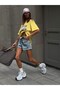 Women's Yellow Unique Culture Printed T-Shirt Summer Street Fashion Sports Oversize Casual Model - 3
