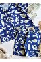 Muslin Cotton Summer Children's Suit Short Sleeve Shorts with Leaf Pattern - 3