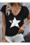 Star Printed Women's Sleeveless Oversize T-Shirt