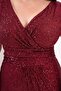 Sleeveless Wrap Skirt Sequin Evening Dress - 3