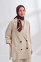 Muslin Tie Scarf - Burgundy - 2