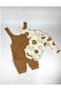 Bear Embroidered Baby Boy Salopet Set of 3 – Bodysuit, Salopet and Socks - 3