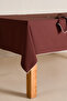 Grain Brown Liquid Repellent Featured Table Cloth 140X200 cm 2591