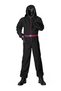 Squid Game Costume Executive Frontman Black Halloween Outfit Squid Game Mask Belt Jumpsuit Dress