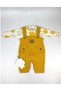 Nafi̇tto Bear Embroidered Baby Boy Salopet Set of 3 – Bodysuit, Salopet and Socks - 2
