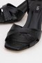 Black - Shiny Cross-Strapped Heeled Women's Shoes - 3