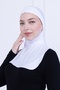 White Ninja Bonnet with Neck Collar Lycra Sports Bonnet Women's Practical Hijab Headscarf - 2