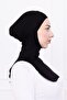 Black Ninja Bonnet with Neck Collar Lycra Sports Bonnet Women's Practical Hijab Headscarf - 4