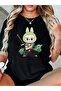 Large Character Printed T-Shirt for Women, Comfortable Round Neck, Short Sleeves, Slight Elasticity - 5