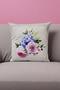 Pastel Flower Bouquet Digital Printed Throw Pillow Case - 40X40 cm