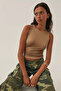 Women's Stone Tank Top – Plain Basic Crop Sleeveless T-Shirt
