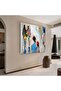لوحة جدارية قماشية كانفس بوهيمية ، إطار بني، 120×80 سم - 7
