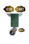 Kale Wooden Wheel Leg Furniture Table and Cabinet Wheel Leg (Without Brake)(12cm)(Green)(2 Pcs)(Beech)