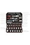Tools Set 187 Pcs Mechanics Tool Kit with Sturdy Aluminum Trolley Wheel Case, Auto Mech Wren - 2