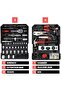 Complete Tool Box with Wheels, Metal, Portable, Manual Spare Parts Set - 8