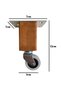 Kale Wooden Wheel Leg Furniture Table and Cabinet Wheel Leg (Without Brake)(12cm)(Walnut)(2 Pcs)(Bech) - 5