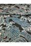 Anthracite Petrol Blue Cream Patterned Satin (Width 150 cm X Length 300 cm) - 4