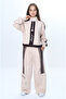 Girl's 2 Thread Half Zipper Garnished Tracksuit Set 100% Cotton Comfortable Fit - 2