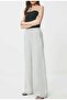 Striped Muslin Wide Leg Trousers Green Striped - 2