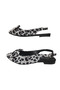 Women's Babet Black-White Sandals Stylish Home Business Office Daily Shoes - 3