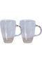 Longo Double Glass Mugs, 360ML, Set of 2pcs - 2