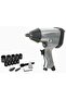 Air Impact Wrench, 1/2 Inch Drive With Sockets and Extension, 17 PCS set