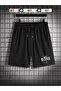 Men's Black 2-Piece Oval Suit T-Shirt & Shorts Combed Cotton Fabric the Black Print - 3