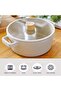 Fika,Cooking Pot,24cm,integrated handle,Glass lid with wood Knope,Suitable all Stove kind,Sand Color - 5