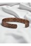 Mosaic Stone Patterned Prayer Embroidered Pure Copper Bracelet - 4