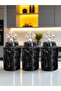 Spice Jar Cylinder Ceramic Lid Large Size Set of 3 Coffee Corner Black Silver Marble 750 ml Silver