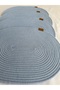 Jute Placemat, Table Decor Supla Oval Light Blue 30X40 Set of 4 - 2