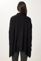 Women's Black Side Slit Oversize Poncho Sweater YY00005 - 5
