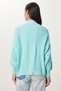 Women's Water Green Braided Balloon Sleeve Loose Knitwear Cardigan Mx00176 - 5