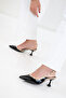 Black Patent Leather Women's Classic Heeled Shoes 20802 - 2